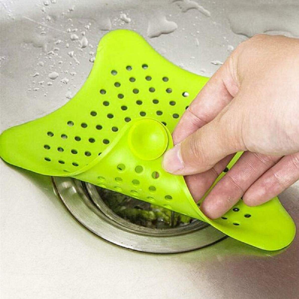 Silicone Star Shaped Sink Filter Bathroom Hair Catcher Drain Strainers for Basin