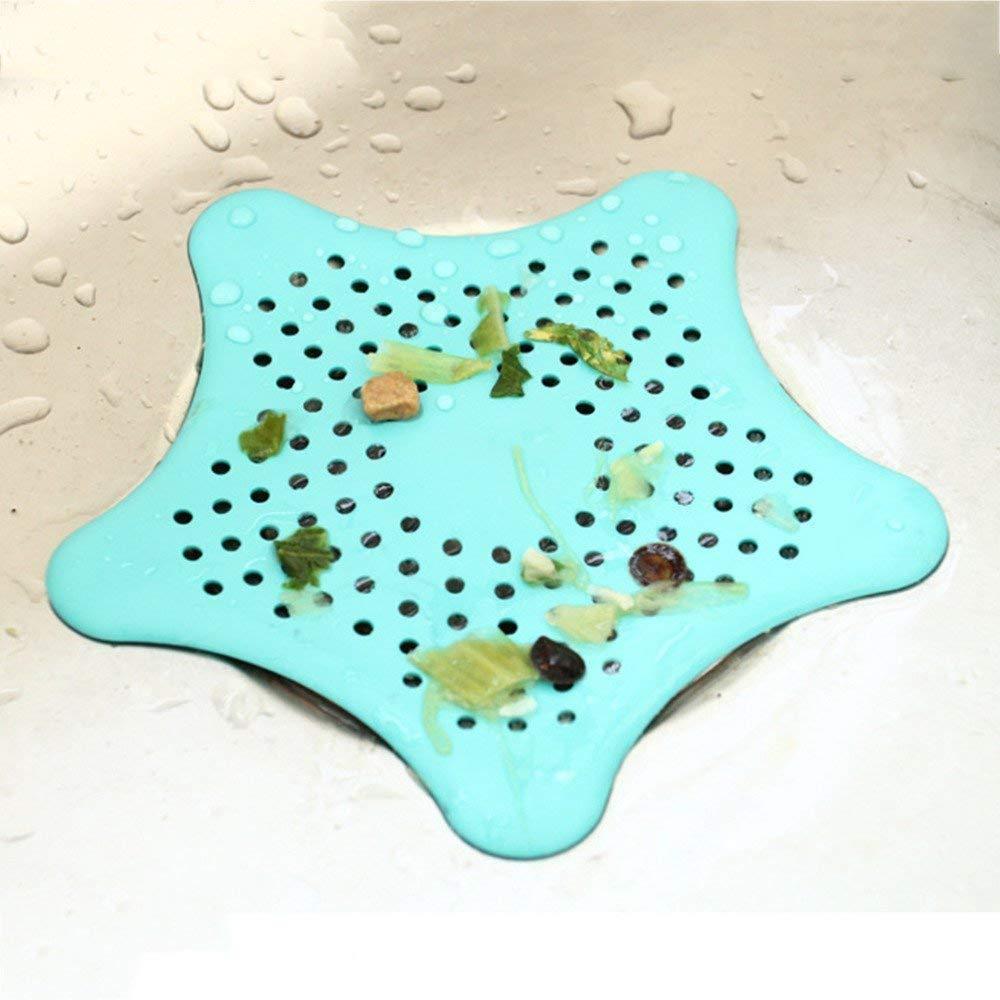 Silicone Star Shaped Sink Filter Bathroom Hair Catcher Drain Strainers for Basin