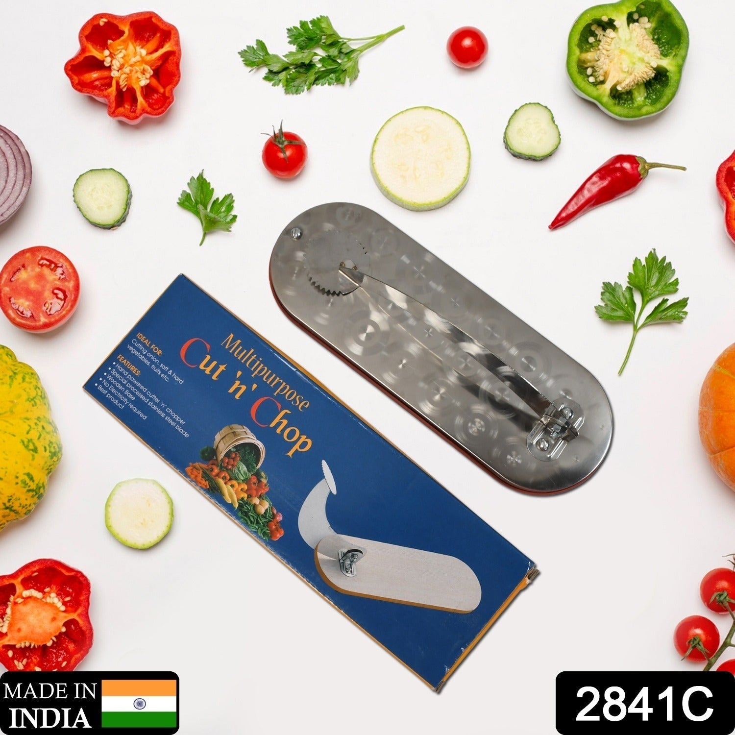 STEEL VEGETABLE CUTTER PREMIUM QUALITY CUTTER FOR FRUIT , VEGETABLE & MEAT CUTTING USE ( Color Box )