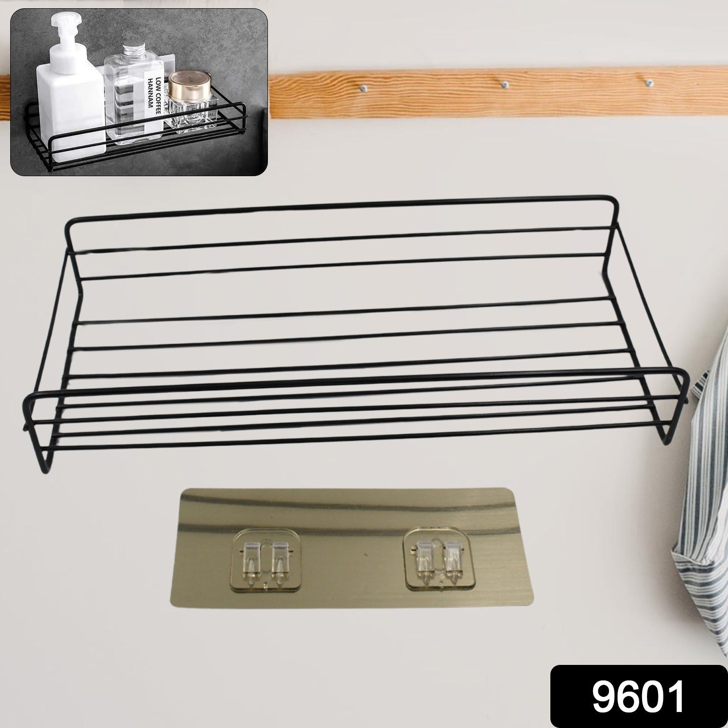 Wall Mount Shelf and Rack for Home and Kitchen (1 Set)