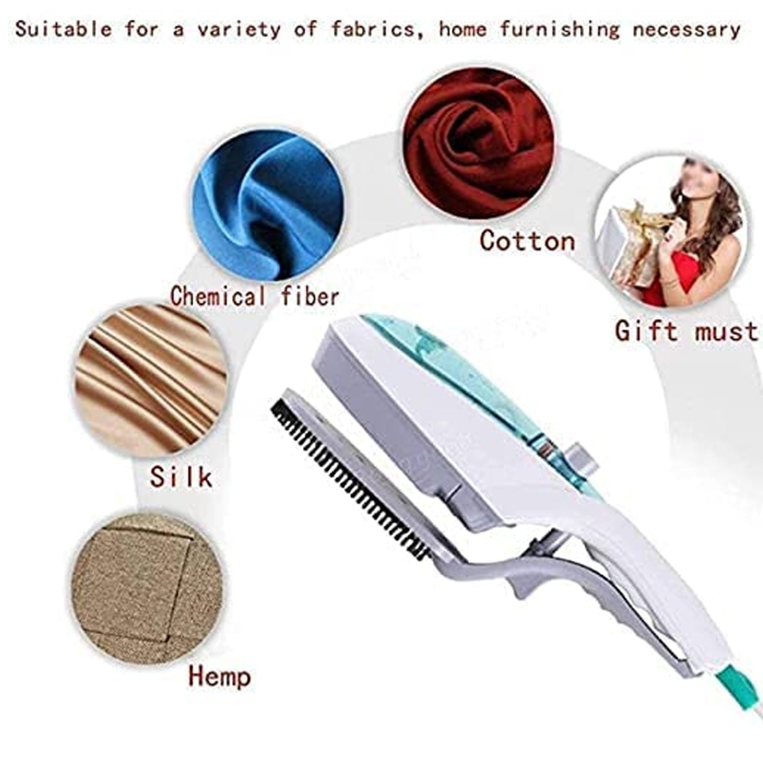 Portable Handheld Steam Iron for Crease Removal - Home Steam Iron, for Clothes, Travel Steamer