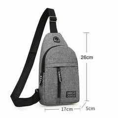 Waterproof Waist Bag Shoulder Bags Usb Charging Earphone Hook Sling Travel Bag