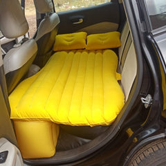 8043 Car Inflatable Bed With 2 Pillows   Air Pump (Portable) For Travel Camping Vacation  Polyester Inflatable Travel Car Bed Air Sofa With Two Inflatable Pillow And Air Pump For Car Back Seat Air Pump Random Colour