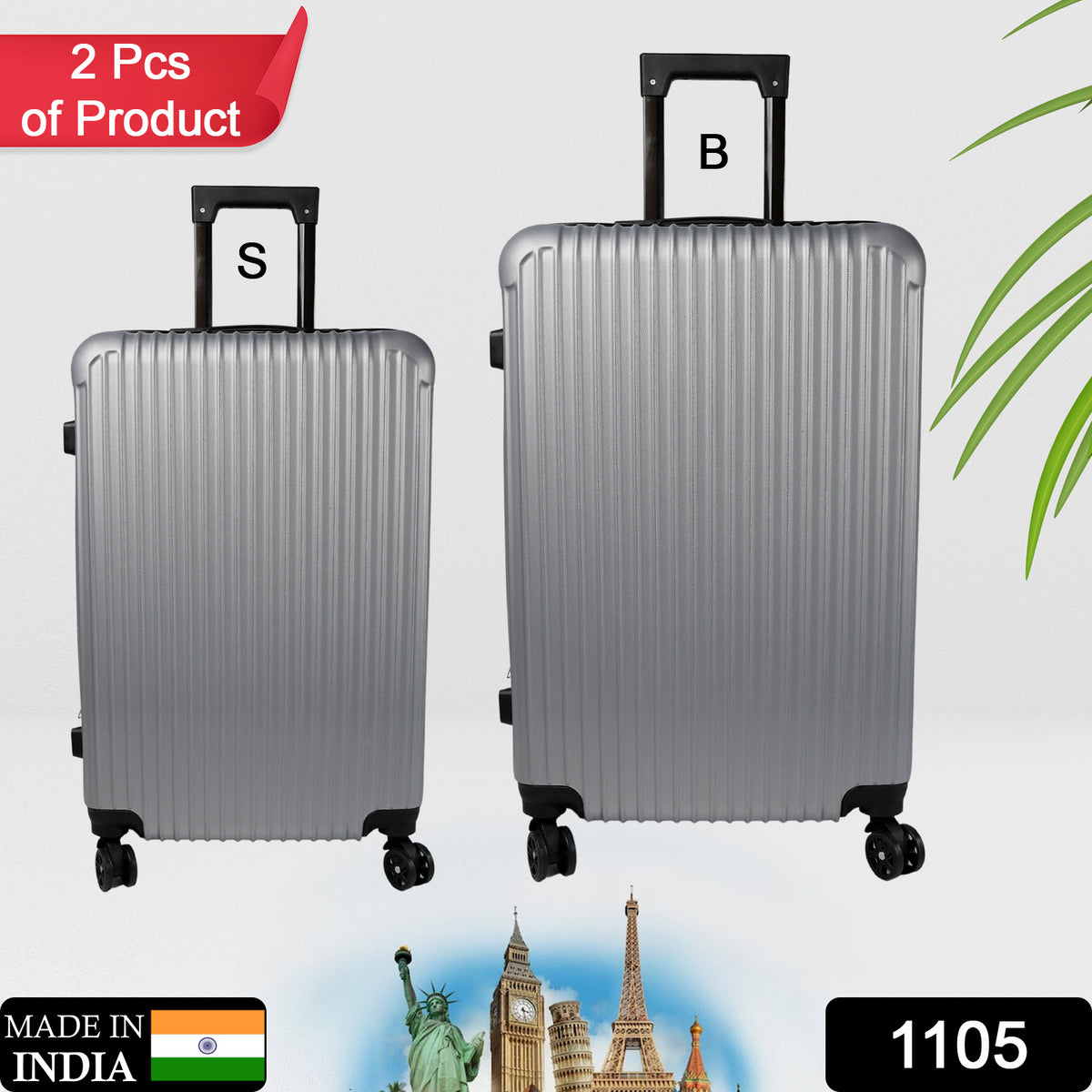 Trolley Bag Set - Big and Small Suitcase Bag for Men & Women